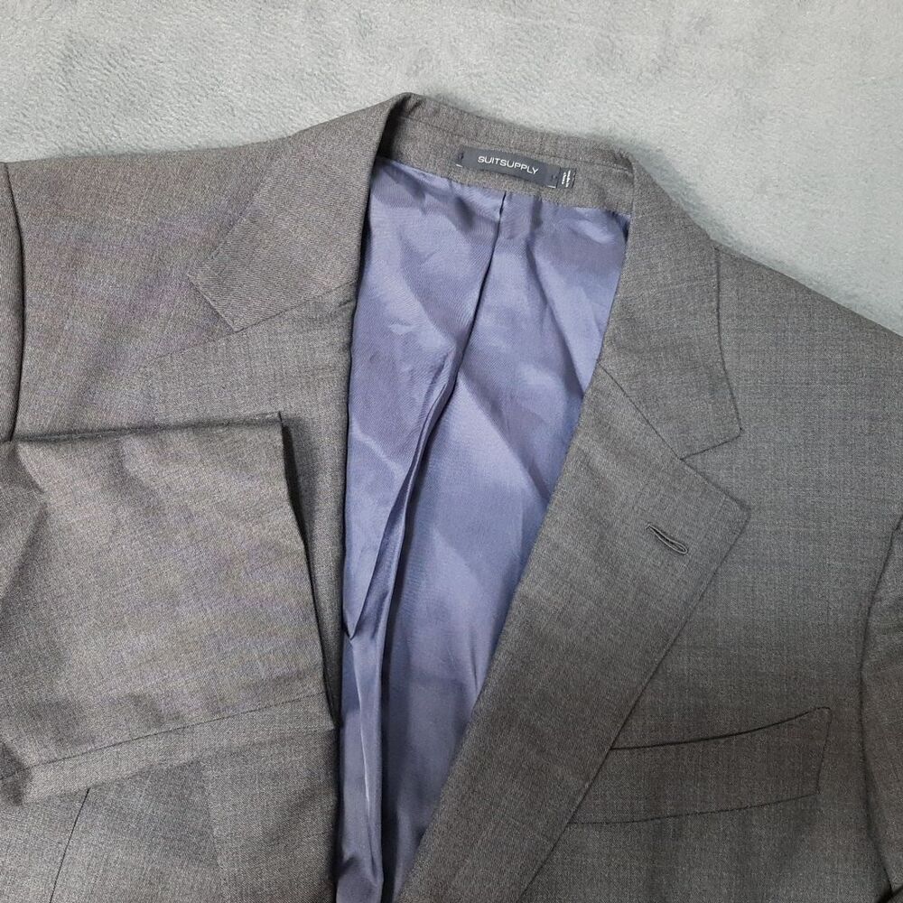 Suitsupply Sport Coat Mens 42L Gray Wool S150 Italy Revenge Blazer Suit Jacket